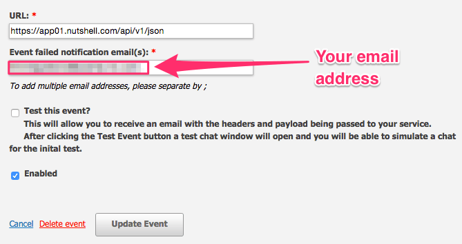 notif email address