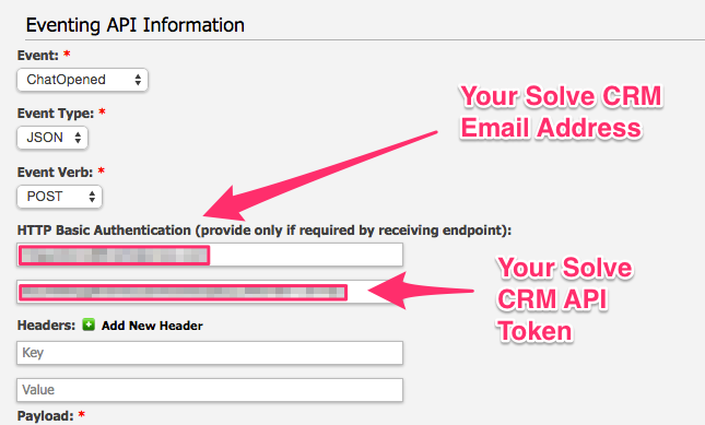Eventing API information